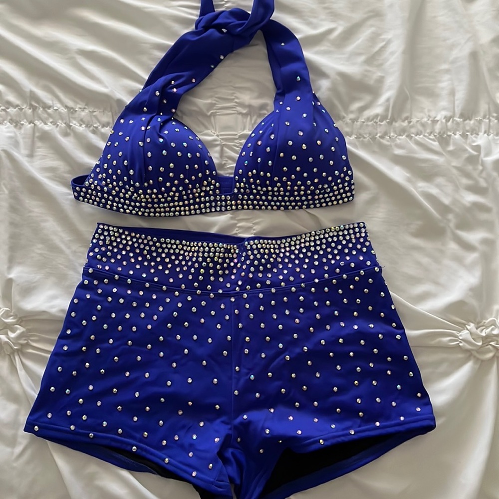 Bedazzled 2 piece dance audition outfit
